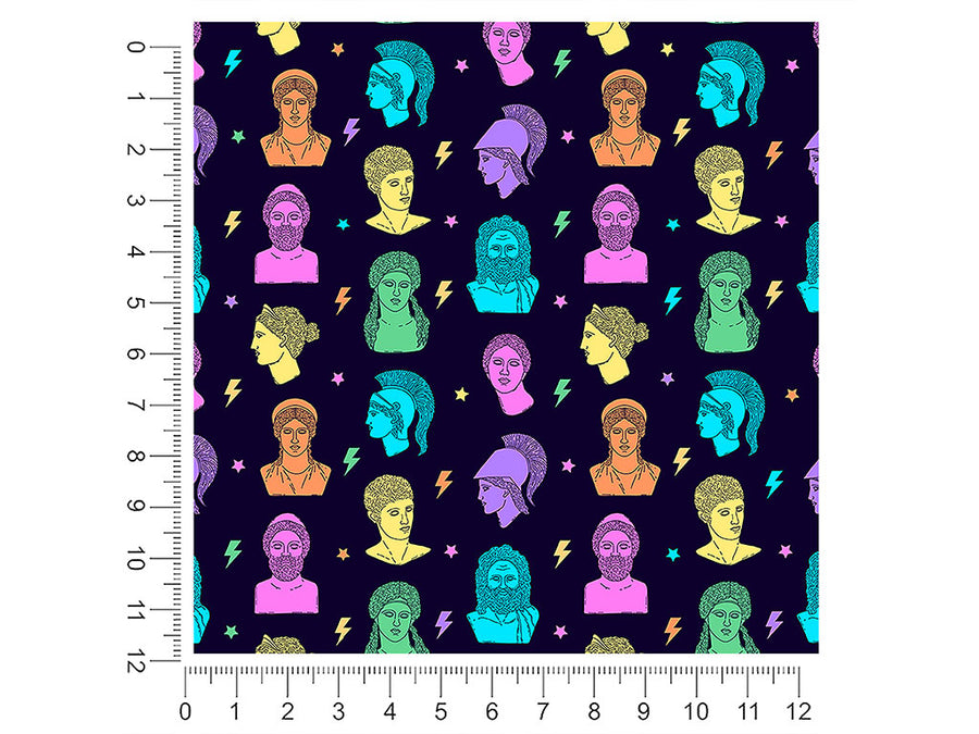 neon titans greco roman 1ft x 1ft Craft Sheets