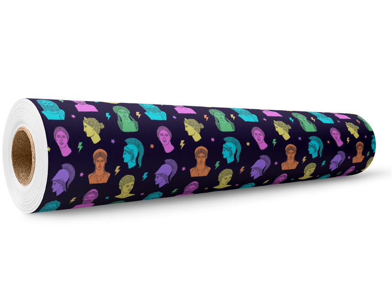 Neon Titans Greco Roman Wrap Film Wholesale Roll~Rwraps Series 914 Digitally Printed Vinyl Roll~5