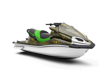 Neon Yellow Technology Jet Ski Vinyl Customized Wrap