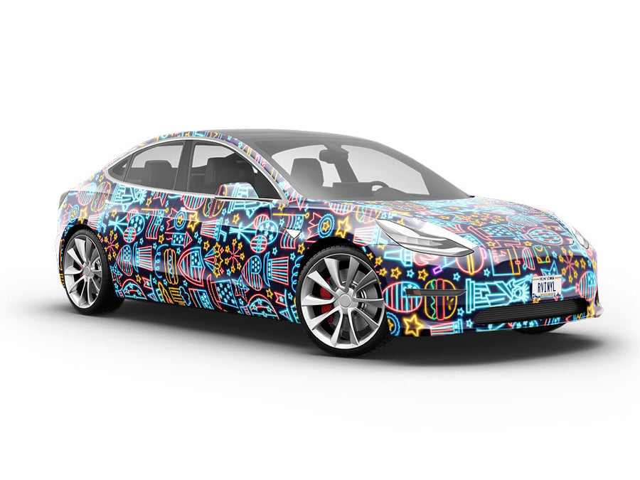 Neon York Americana Vehicle Vinyl Wrap