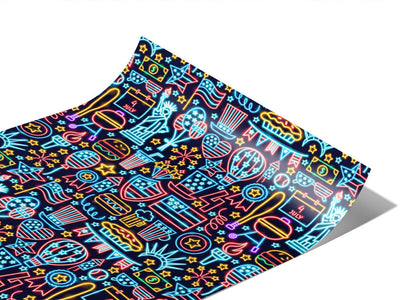 Neon York Americana Vinyl Wraps~Rwraps Series 914 Digitally Printed Vinyl Wrap~1