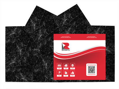 nero marquina black marble stone Craft Vinyl Sheet Pack