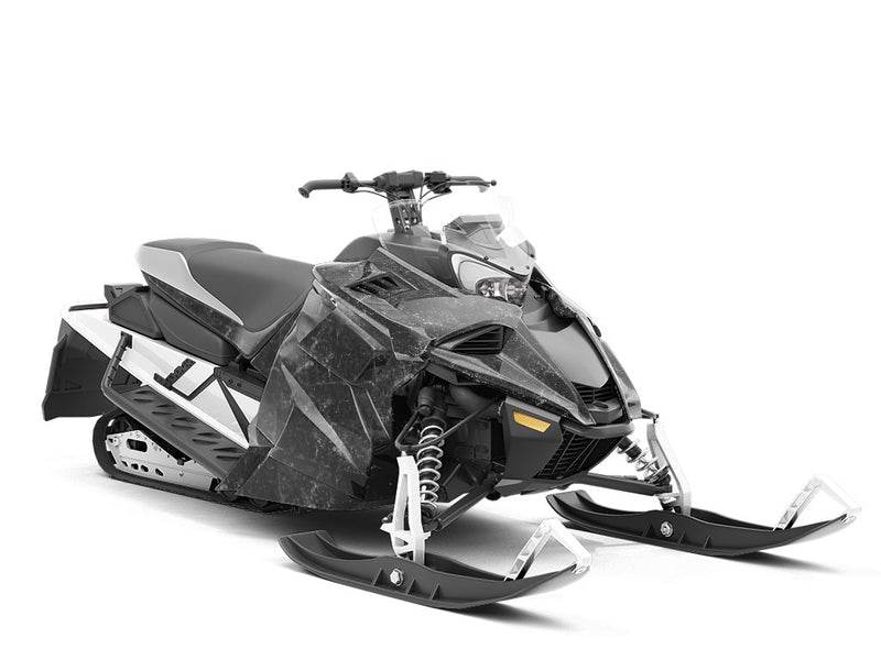 Nero Marquina-Black Marble Custom Wrapped Snowmobile