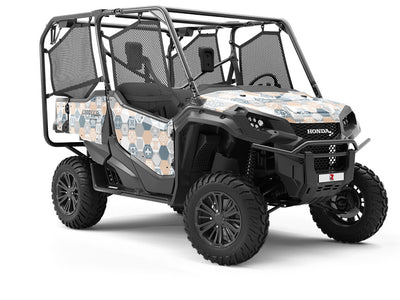Neutral Hexagonal Tile Utility Vehicle Vinyl Wrap