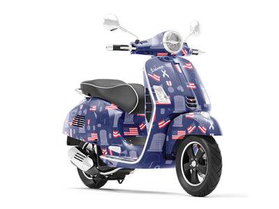 Never Forgotten Americana Vespa Scooter Wrap Film