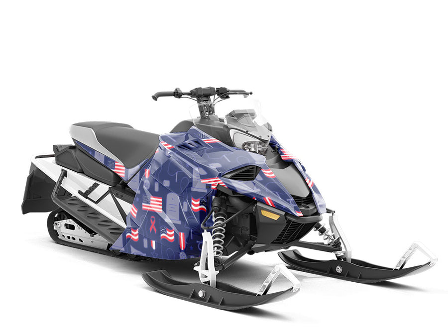 Never Forgotten Americana Custom Wrapped Snowmobile