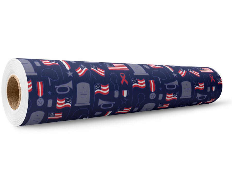 Never Forgotten Americana Wrap Film Wholesale Roll~Rwraps Series 914 Digitally Printed Vinyl Roll~5