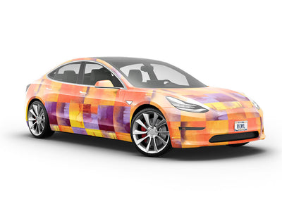 Never Give Up Watercolor Vehicle Vinyl Wrap
