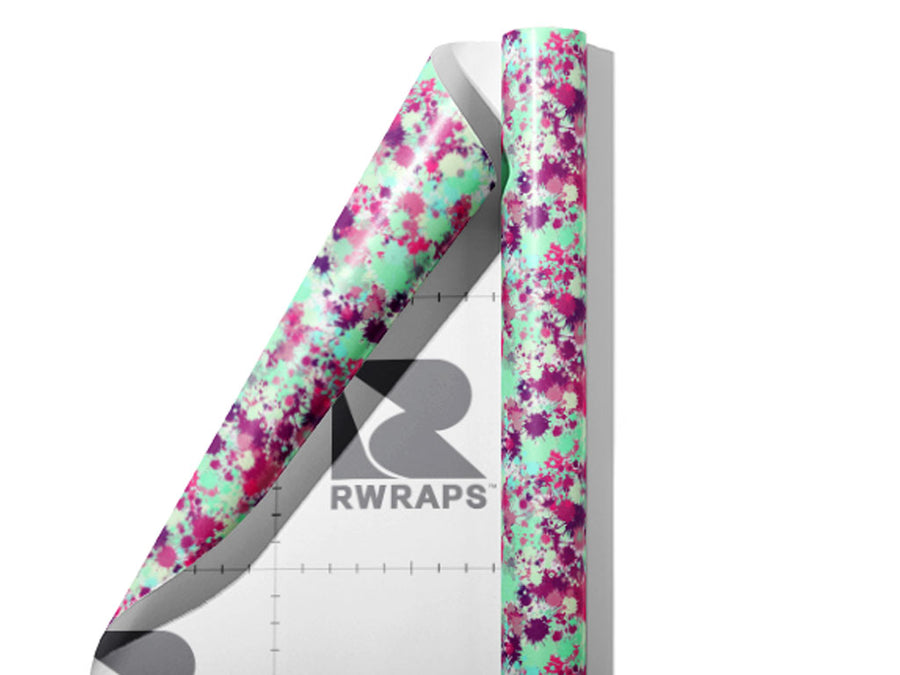 New Pleasure Paint Splatter Wrap Film Sheets~Rwraps Series 914 New Pleasure Paint Splatter Scrolled Sheet~3