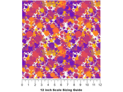 New Thing Paint Splatter Vinyl Film Pattern Size 12 inch Scale~Rwraps New Thing Paint Splatter Sizing Chart~2