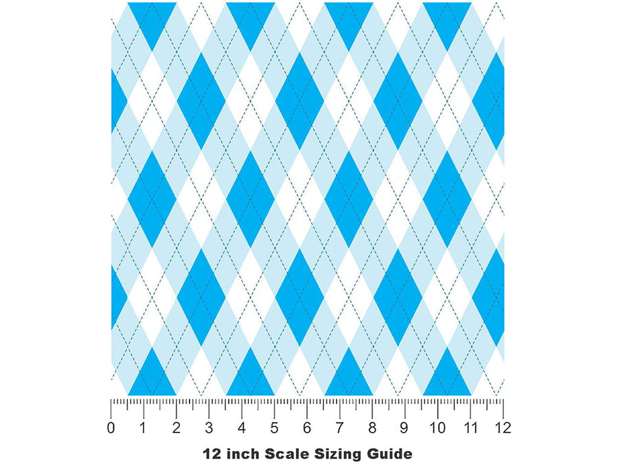 Nice and Tidy Argyle Vinyl Film Pattern Size 12 inch Scale~Rwraps Nice and Tidy Argyle Sizing Chart~2