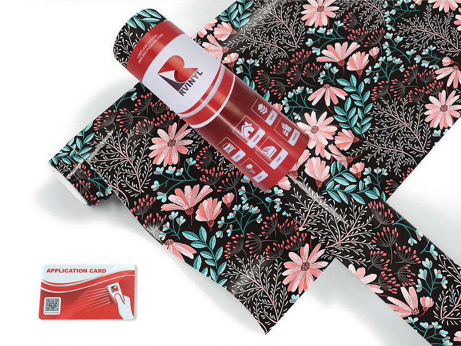 night blossoms floral Craft Vinyl Roll