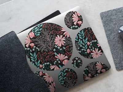 night blossoms floral DIY Laptop Stickers