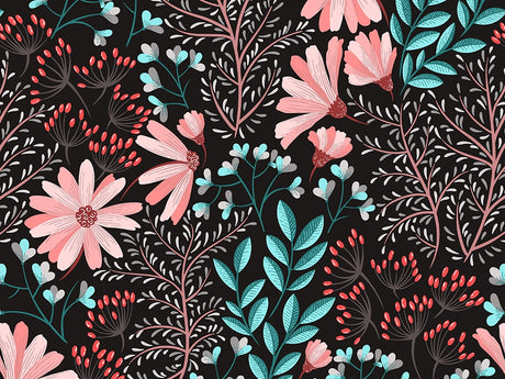 Night Blossoms Floral Vinyl Wrap Pattern~Rwraps Series 914 Digitally Printed Vinyl Wrap~0