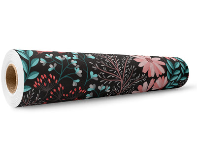 Night Blossoms Floral Wrap Film Wholesale Roll~Rwraps Series 914 Digitally Printed Vinyl Roll~5