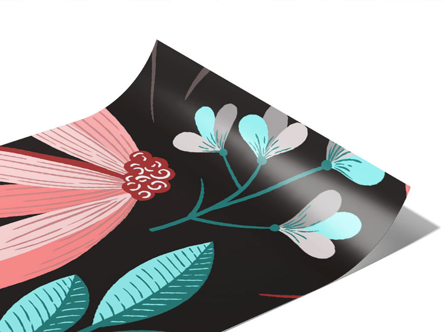 Night Blossoms Floral Vinyl Wraps~Rwraps Series 914 Digitally Printed Vinyl Wrap~0