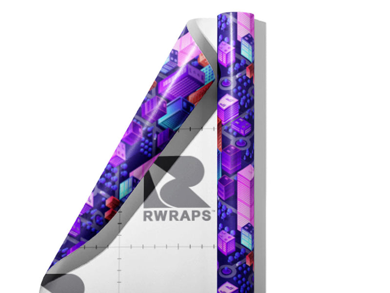 Night Fever Cityscape Wrap Film Sheets~Rwraps Series 914 Night Fever Cityscape Scrolled Sheet~4