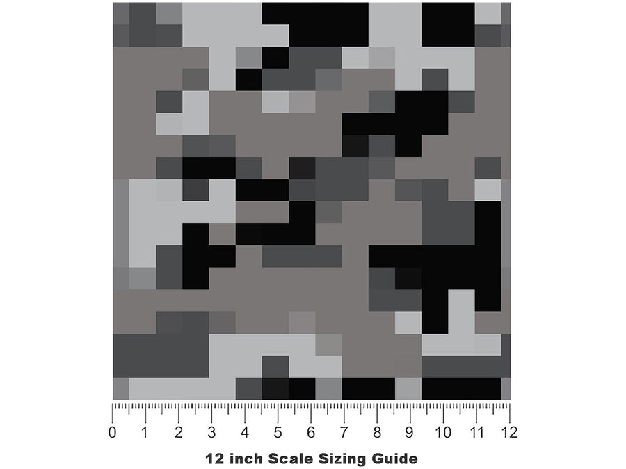 Night Hunt Pixel Vinyl Film Pattern Size 12 inch Scale~Rwraps Night Hunt Pixel Sizing Chart~2