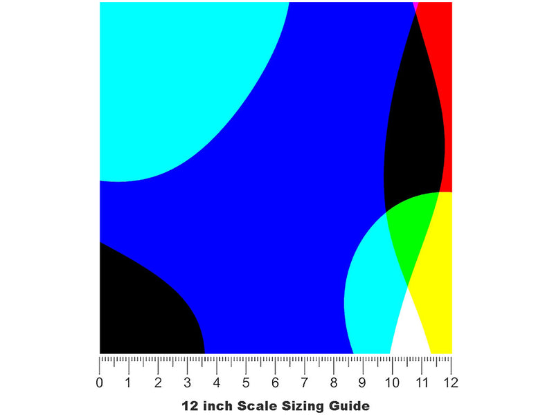 Night of the Comet Retro Vinyl Film Pattern Size 12 inch Scale~Rwraps Night of the Comet Retro Sizing Chart~2