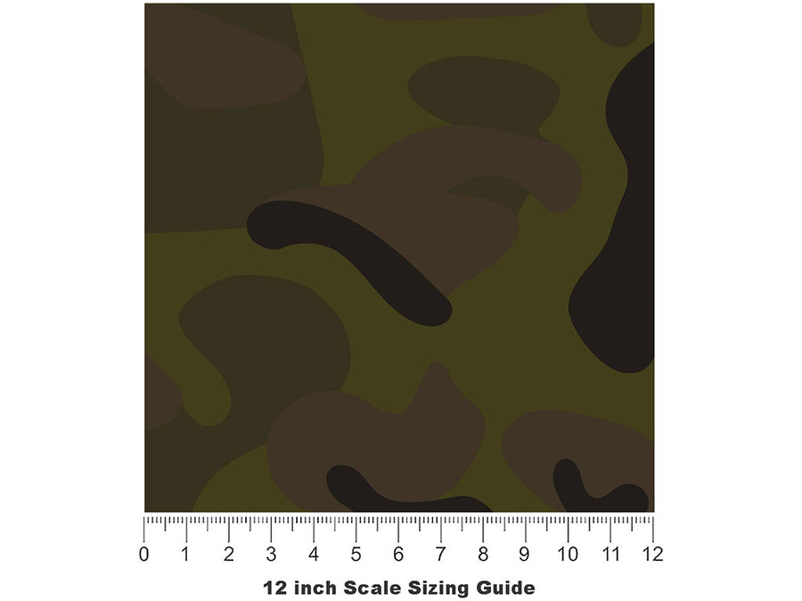 Night Seaweed Camouflage Vinyl Film Pattern Size 12 inch Scale~Rwraps Night Seaweed Camouflage Sizing Chart~3