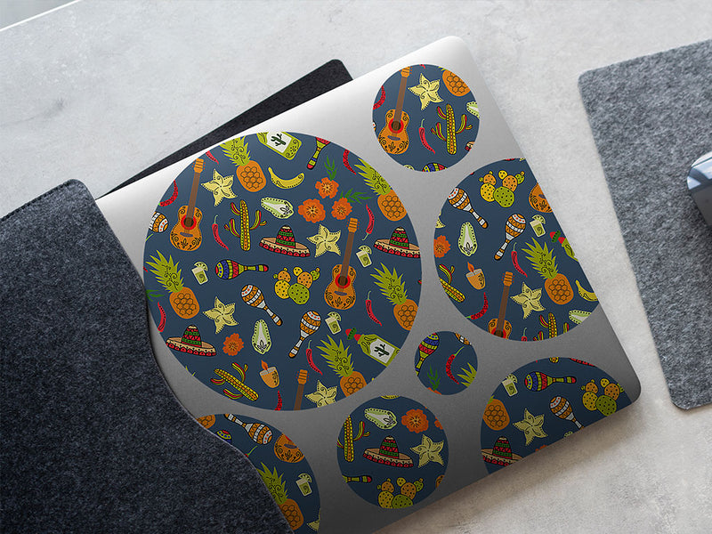 nighttime celebrations day of the dead DIY Laptop Stickers