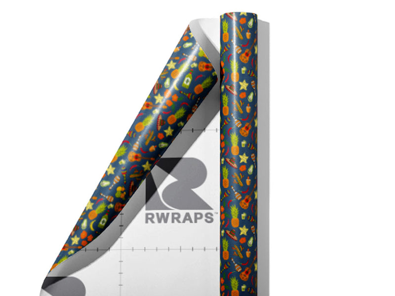 Nighttime Celebrations Day of the Dead Wrap Film Sheets~Rwraps Series 914 Nighttime Celebrations Day of the Dead Scrolled Sheet~3