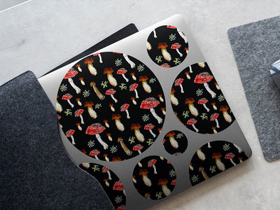 nighttime fungus mushroom DIY Laptop Stickers