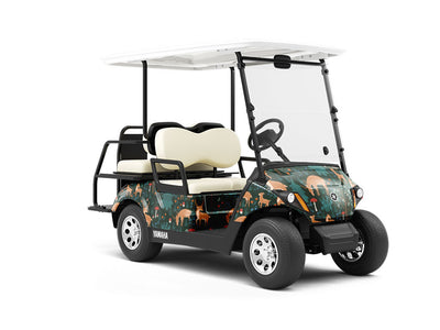Nighttime Grazing Animal Wrapped Golf Cart