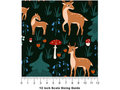 Nighttime Grazing Animal Vinyl Film Pattern Size 12 inch Scale~Rwraps Nighttime Grazing Animal Sizing Chart~2