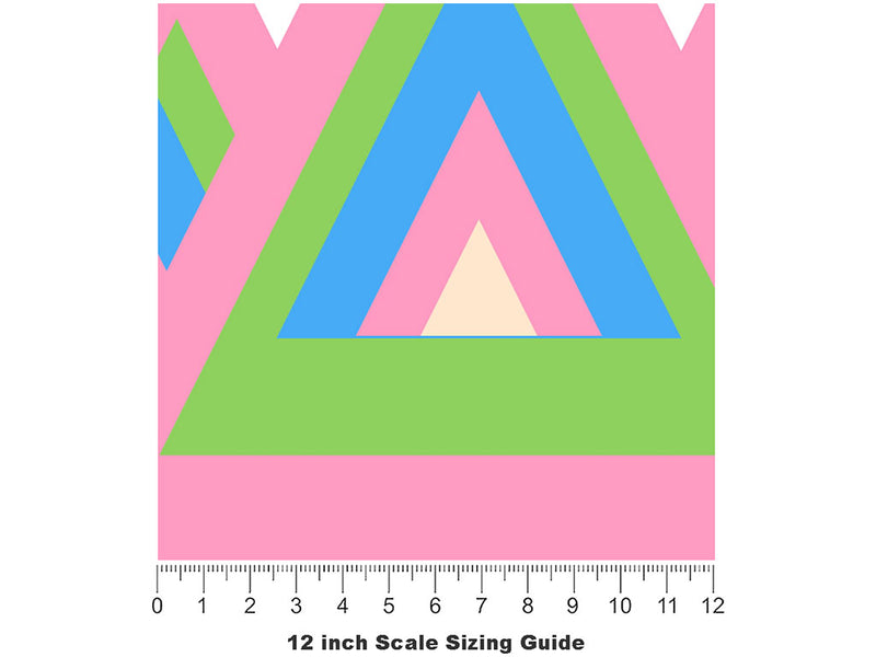 Nineties Forties Art Deco Vinyl Film Pattern Size 12 inch Scale~Rwraps Nineties Forties Art Deco Sizing Chart~2