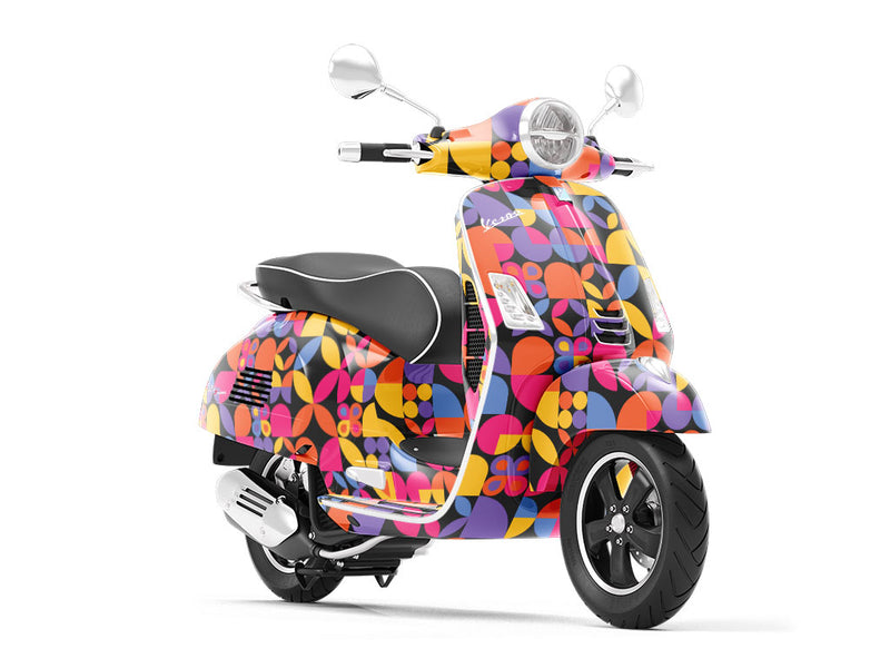 Nineties Revival Mosaic Vespa Scooter Wrap Film