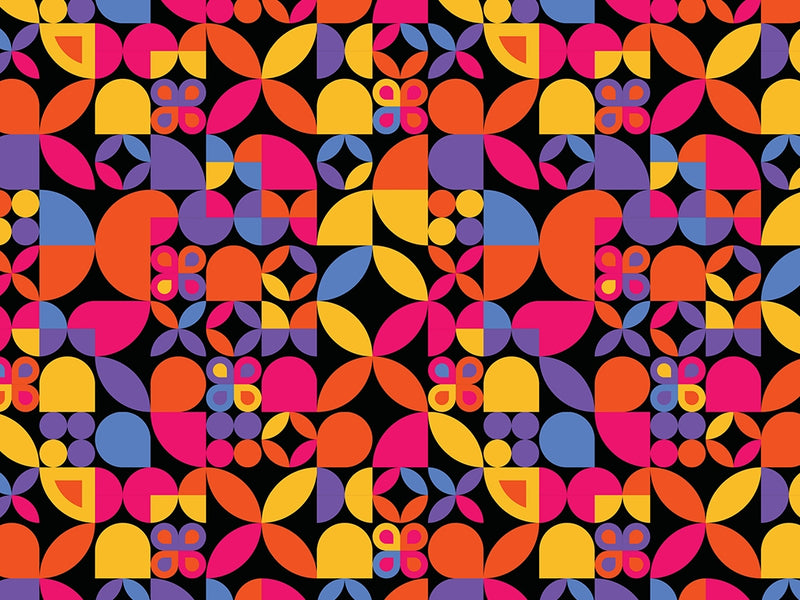 Nineties Revival Mosaic Vinyl Wrap Pattern~Rwraps Series 914 Digitally Printed Vinyl Wrap~0