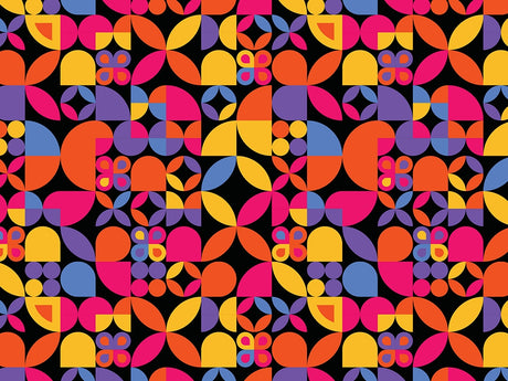 Nineties Revival Mosaic Vinyl Wrap Pattern~Rwraps Series 914 Digitally Printed Vinyl Wrap~0