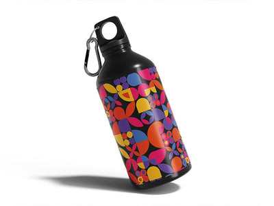 nineties revival mosaic Water Bottle DIY Stickers