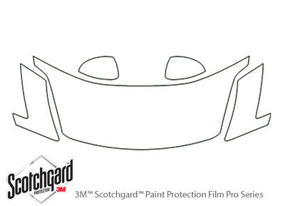 350z 3M Clear Bra Hood Precut PPF Diagram