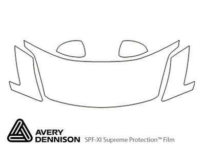 350z Avery Dennison Clear Bra Hood Precut PPF Diagram