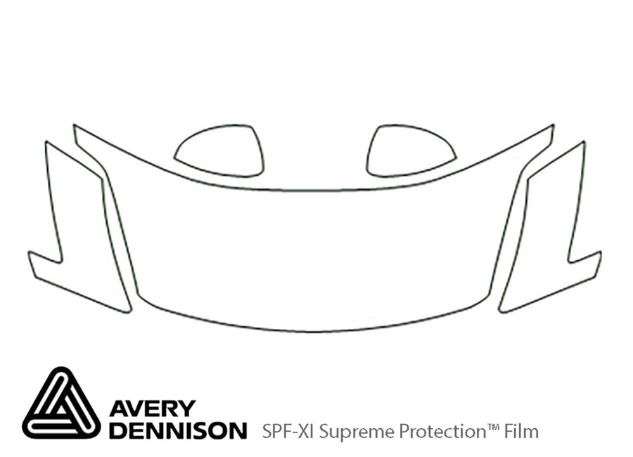 350z Avery Dennison Clear Bra Hood Precut PPF Diagram