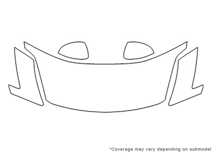 350z Avery Dennison Clear Bra Hood Precut PPF Diagram
