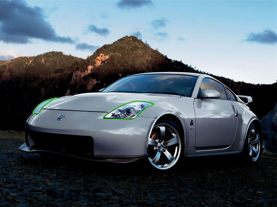 nissan 350z 2003-2009 Headlight Protection Installation Location