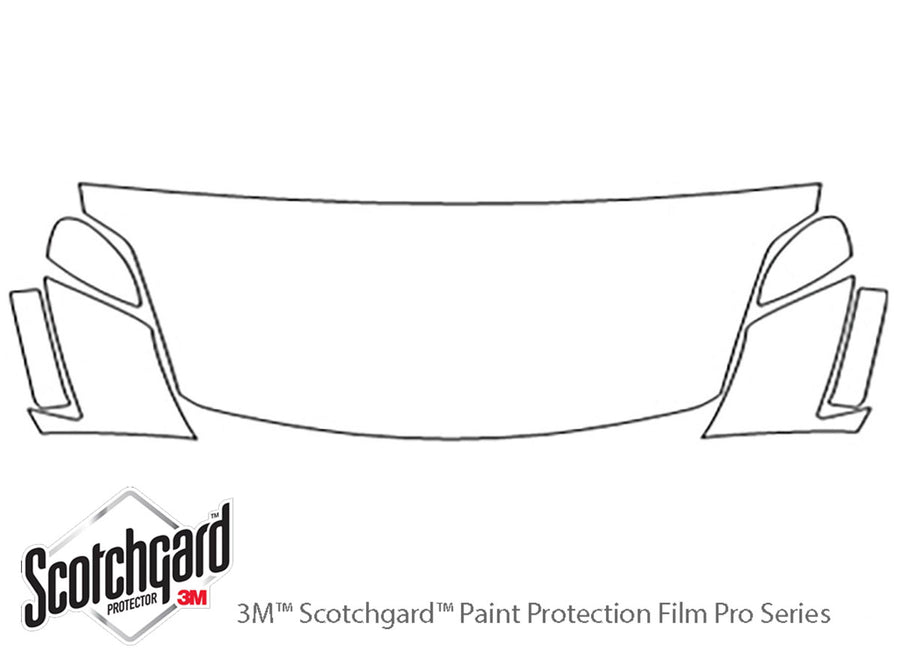 350z 3M Clear Bra Hood Precut PPF Diagram