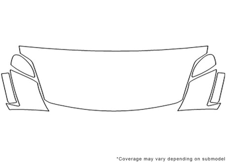 350z Avery Dennison Clear Bra Hood Precut PPF Diagram