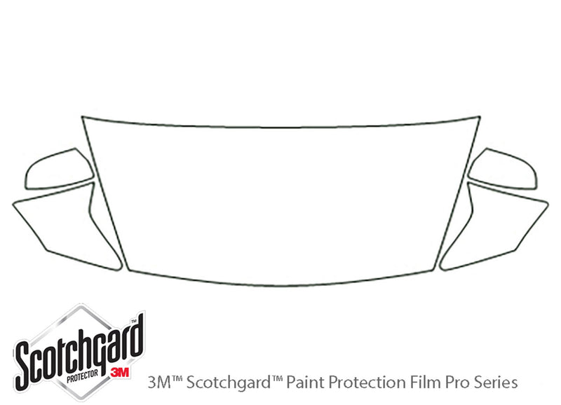 370z 3M Clear Bra Hood Precut PPF Diagram