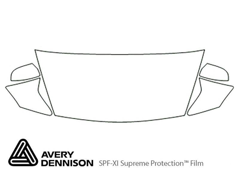 370z Avery Dennison Clear Bra Hood Precut PPF Diagram