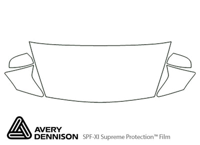 370z Avery Dennison Clear Bra Hood Precut PPF Diagram