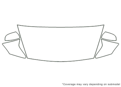 370z 3M Clear Bra Hood Precut PPF Diagram