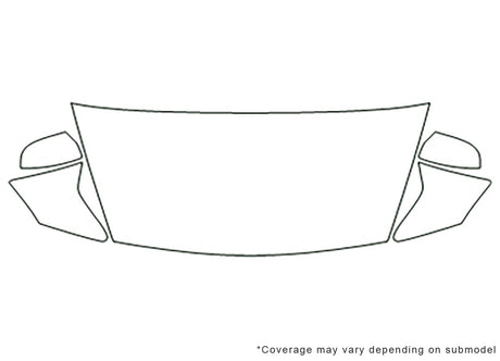 370z 3M Clear Bra Hood Precut PPF Diagram
