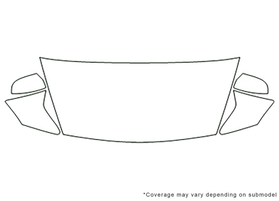 370z 3M Clear Bra Hood Precut PPF Diagram