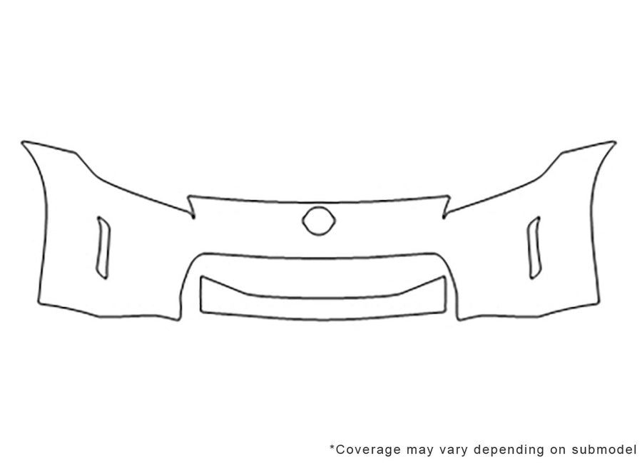 370z Avery Dennison Clear Bra Bumper Precut PPF Diagram