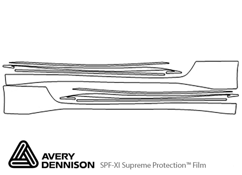 370z Avery Dennison Clear Bra Door Cup Precut PPF Diagram