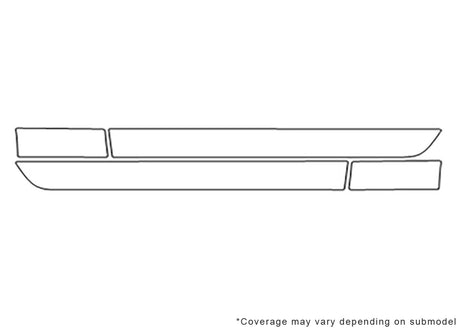 370z 3M Clear Bra Door Cup Precut PPF Diagram